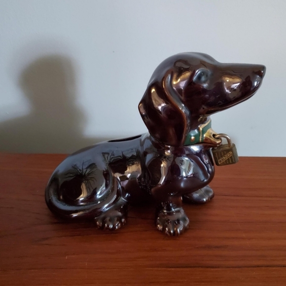 Kreiss Other - 1960s Vintage Ceramic Dachshund Piggy Bank/Kreiss Dog Money Bank/Dog Coin Bank